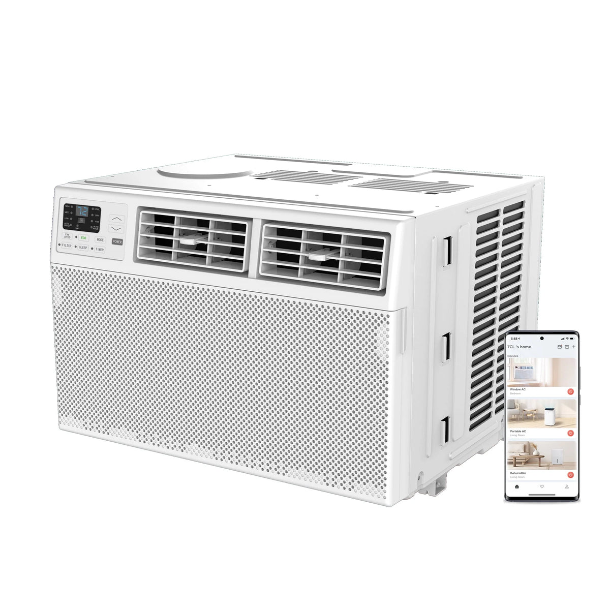10,000 BTU Smart Window Air Conditioner, White S106