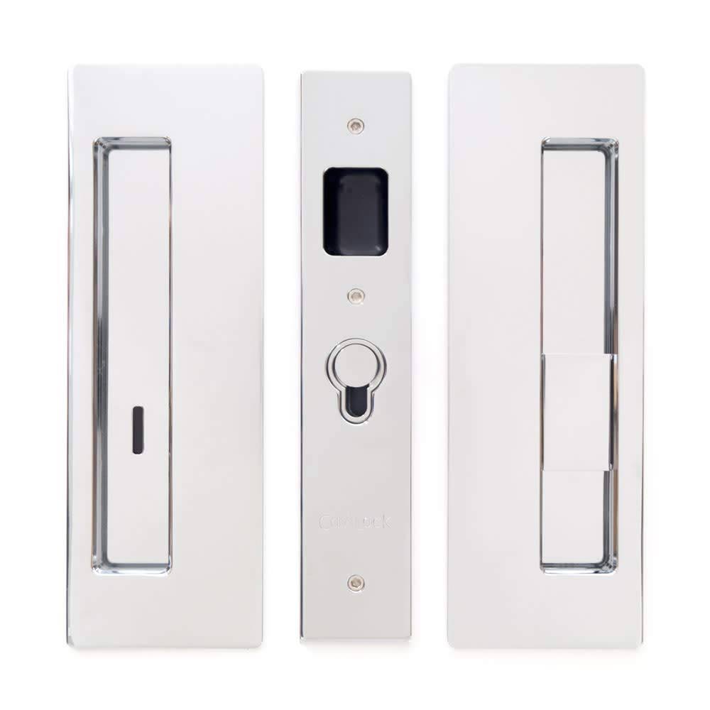 Magnetic Privacy Pocket Door Pull Set Bright Chrome C993258