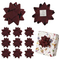 Dark Red Velvet Gift Bow 12 PCs Y499