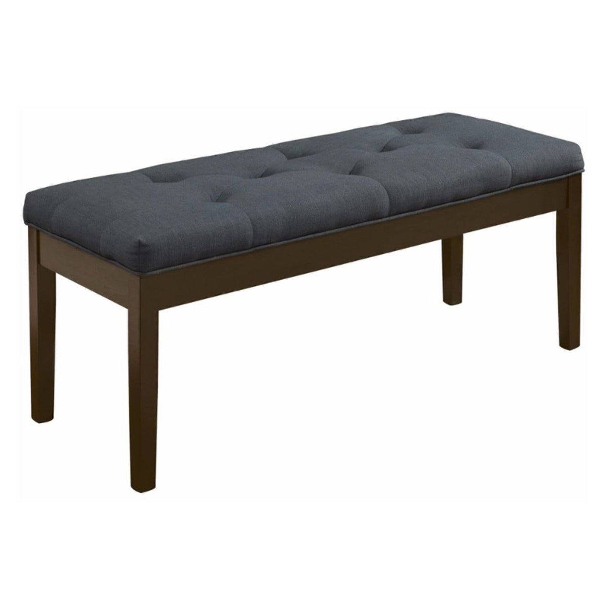 Gray Linen Wooden Bench L7414