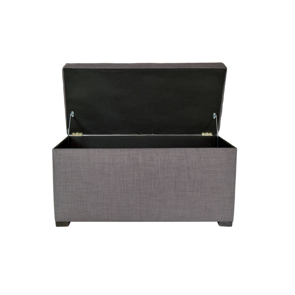 Tufted Storage Bench Gray H16456