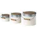 Metal Set of 3 Cylindrical Box N43111