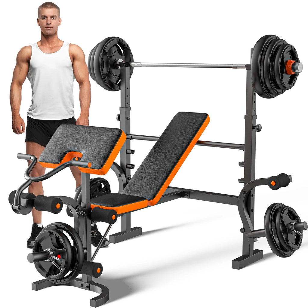 6 Positions Adjustable Foldable Weight Bench J2329