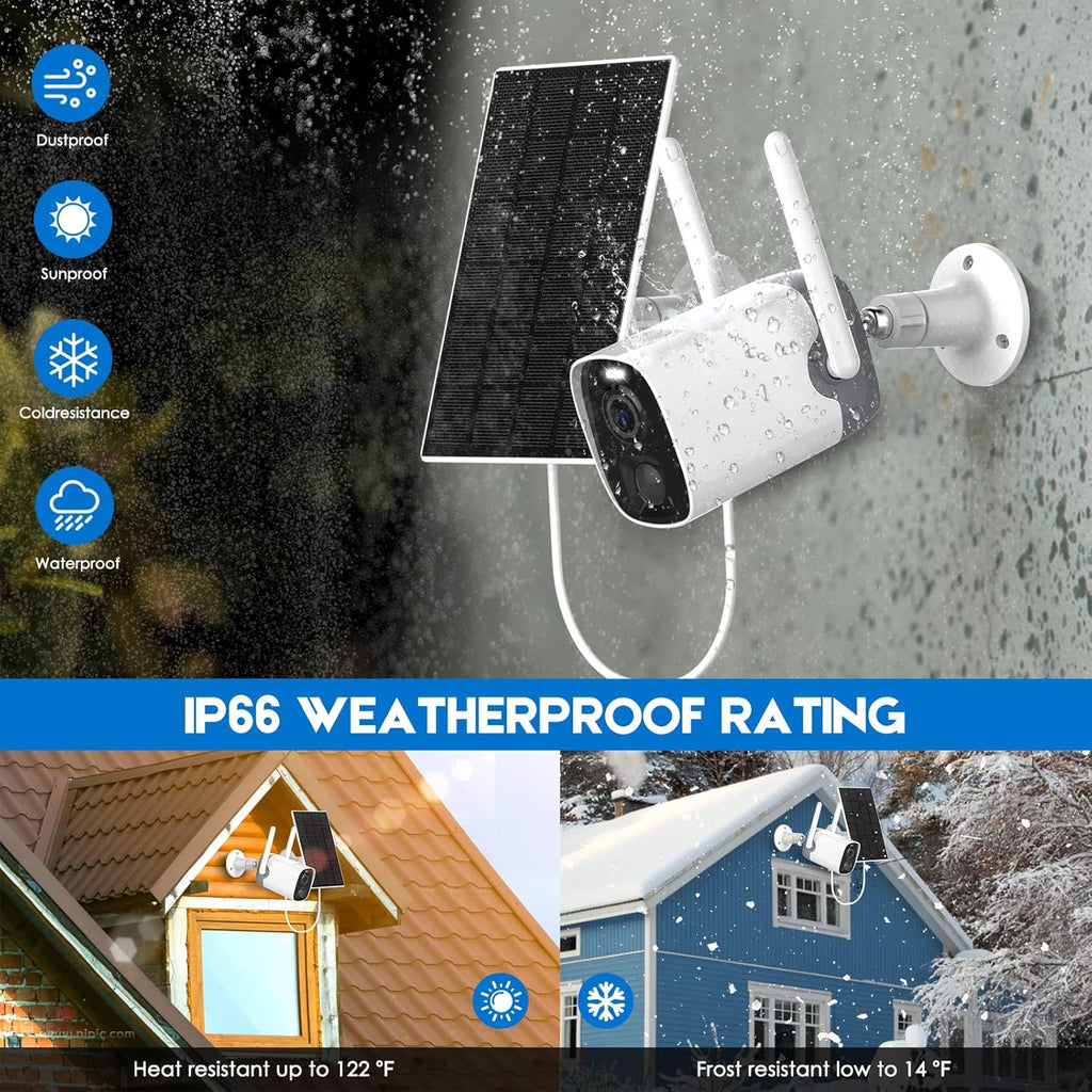 Solar Security Camera Wireless Outdoor 1080P WiFi D573242