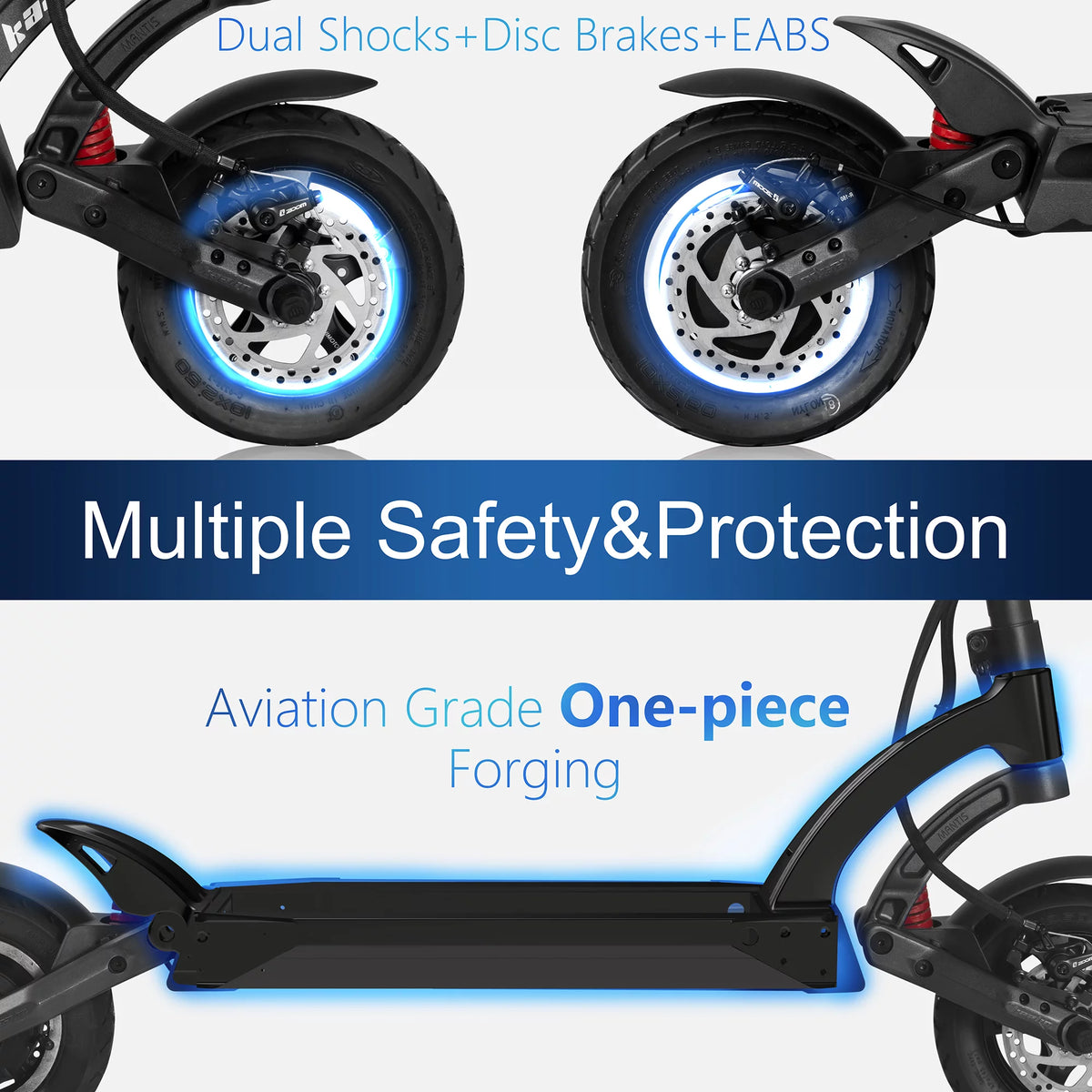 Electric Scooter with 25 Miles Range, 19 MPH, 500W, 10 inch Wheels B208