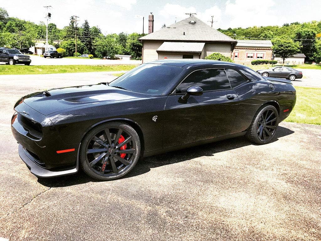 20 Inch Staggered Rims Set of 4 Gloss Black Wheels E907155