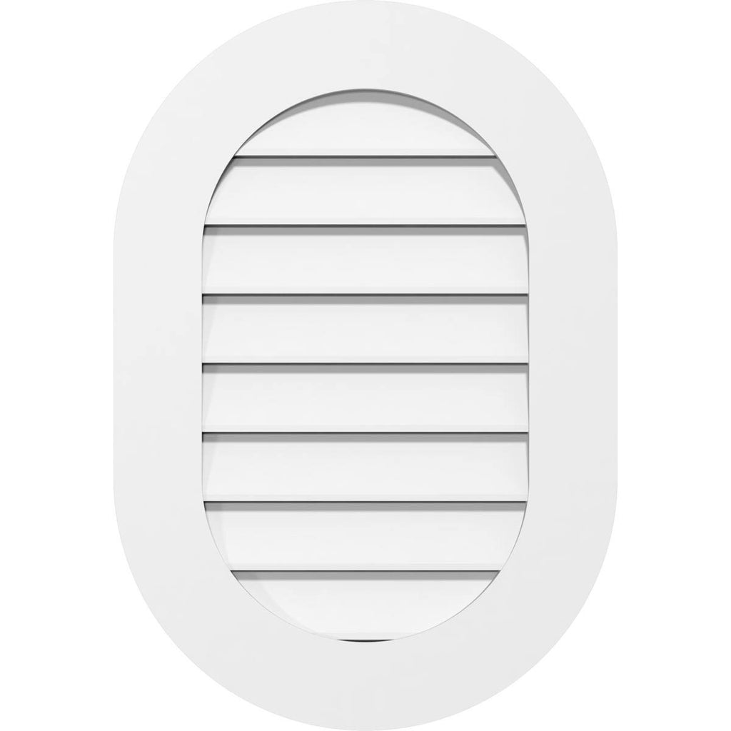 Vertical Round Ended Surface Mount PVC Gable Vent U839802