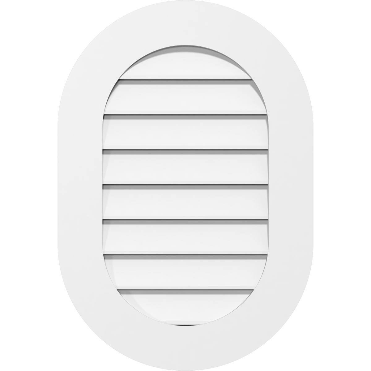 Vertical Round Ended Surface Mount PVC Gable Vent U839802
