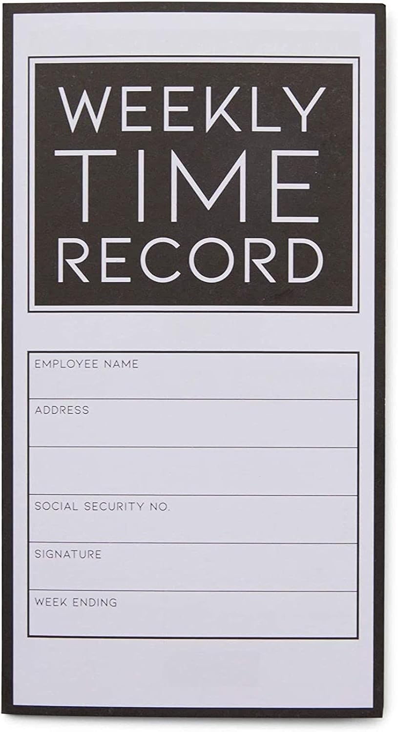 200 Pack Trifold Time Cards (5 x 8 in) G10624