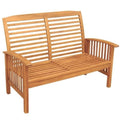 Brown Acacia Wood Outdoor Loveseat J179