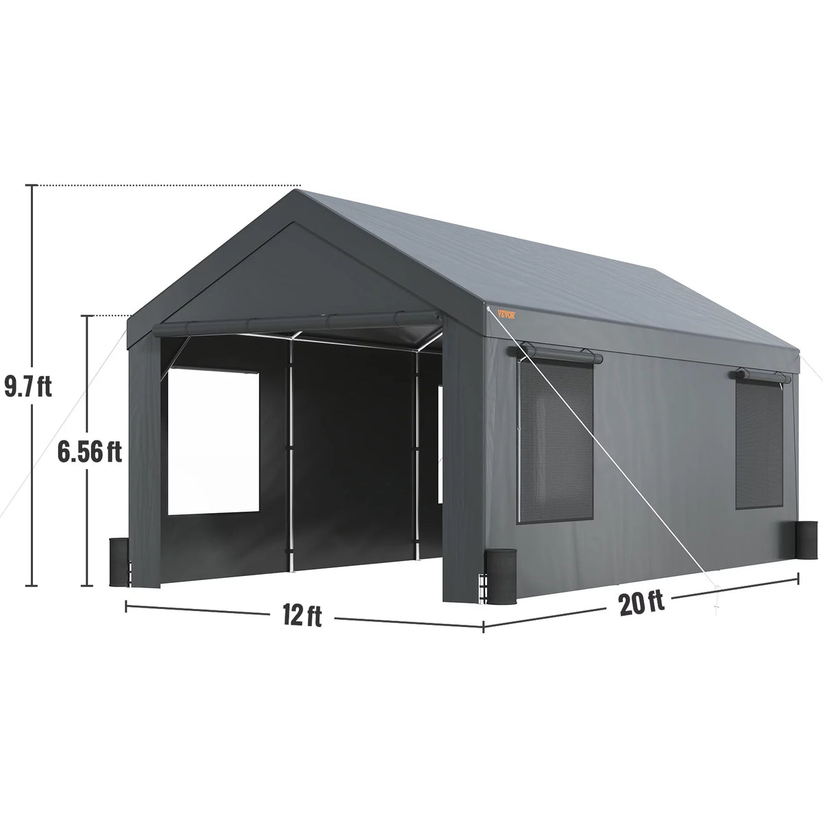 12x20ft 8 Legs Carport U126