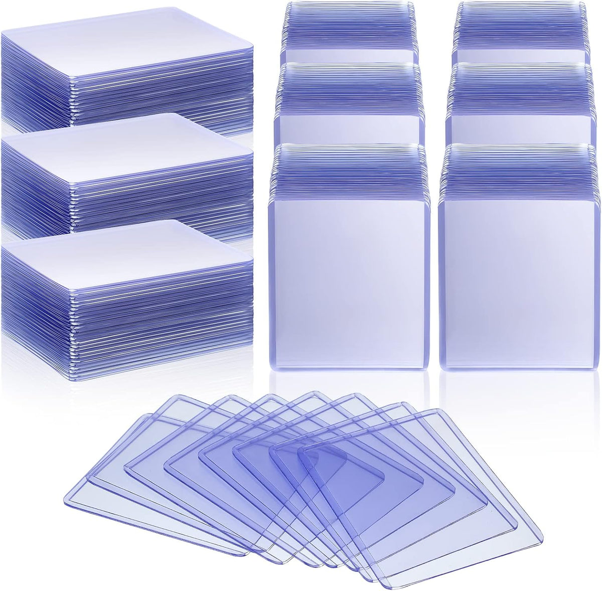 400 Pieces Clear 3 x 4 Inches Hard Plastic Card Protector Card Holder O329983