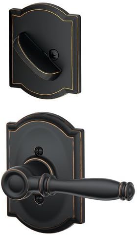 Aged Bronze Dummy Interior Pack with Deadbolt Cover Pla E753773