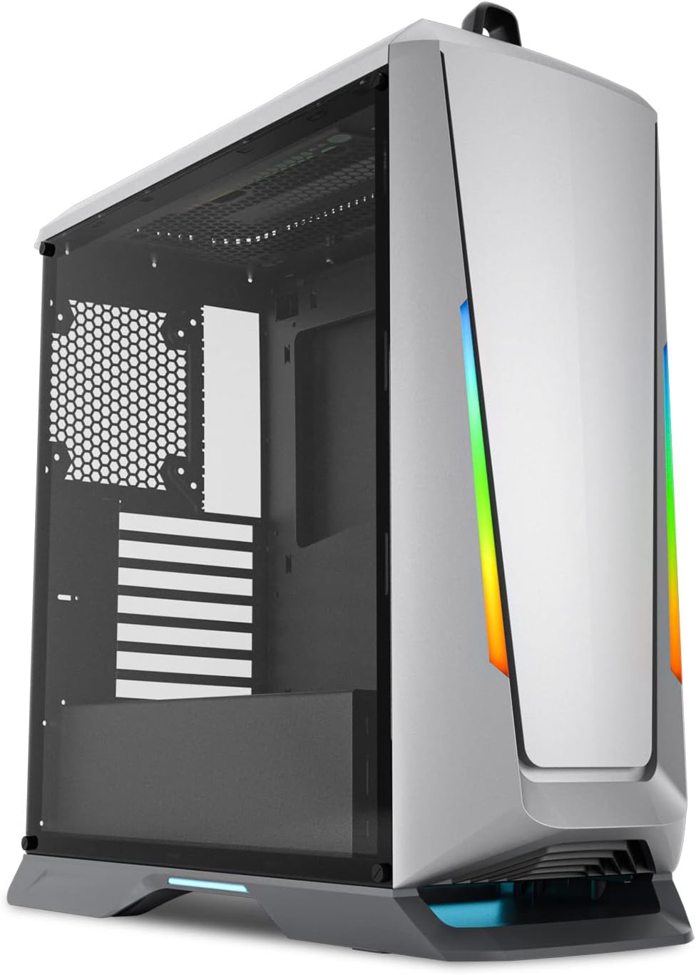 Black ATX Mid Tower PC Gaming Computer Case with Tempered Glass & RGB Front Panel M71756