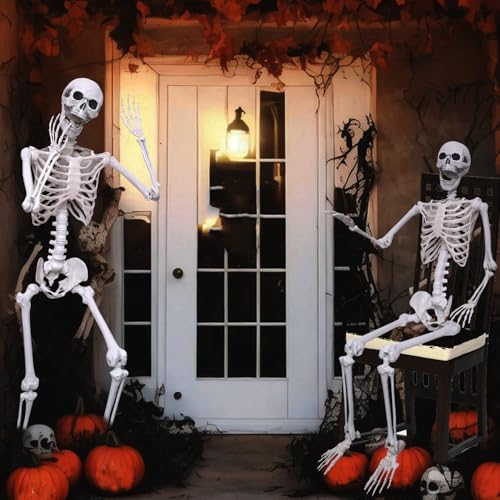 5.4Ft Posable Plastic Skeletons 2Pack E72803