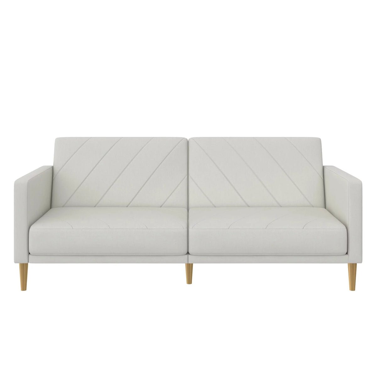 Light Gray Linen Futon Sofa Bed W92138