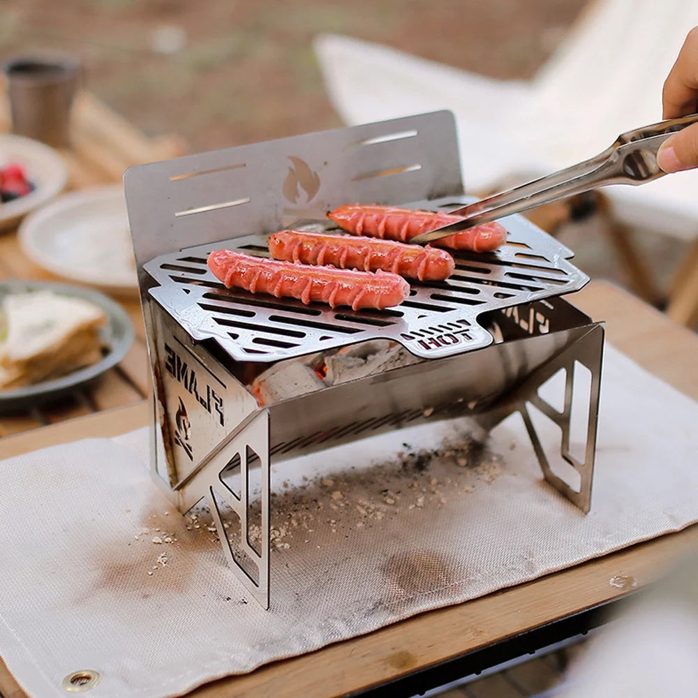 Camping Detachable Portable Stainless Steel Furnace B635356