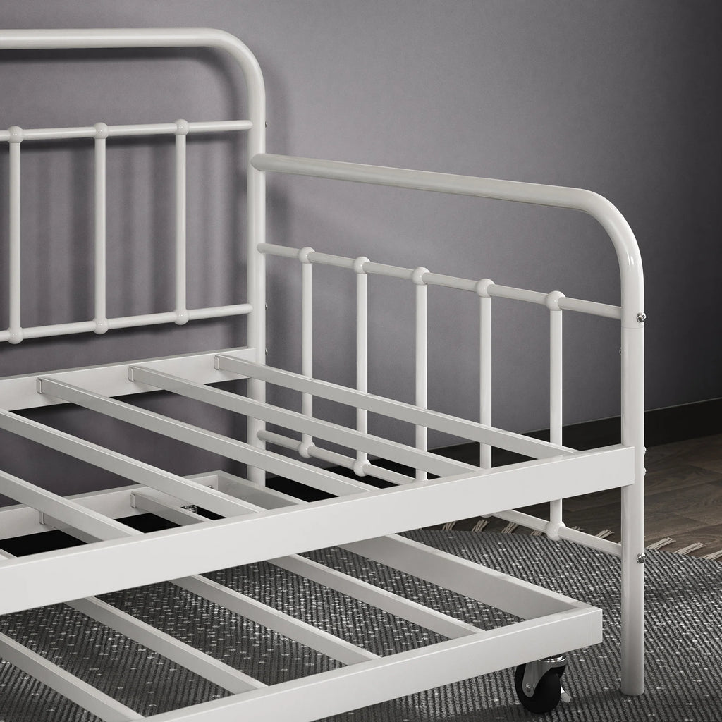 Metal Daybed with Trundle Q188