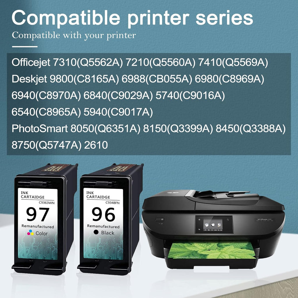 Remanufactured Ink Cartridge 6-Pack for HP Officejet Deskjet Printer G9197