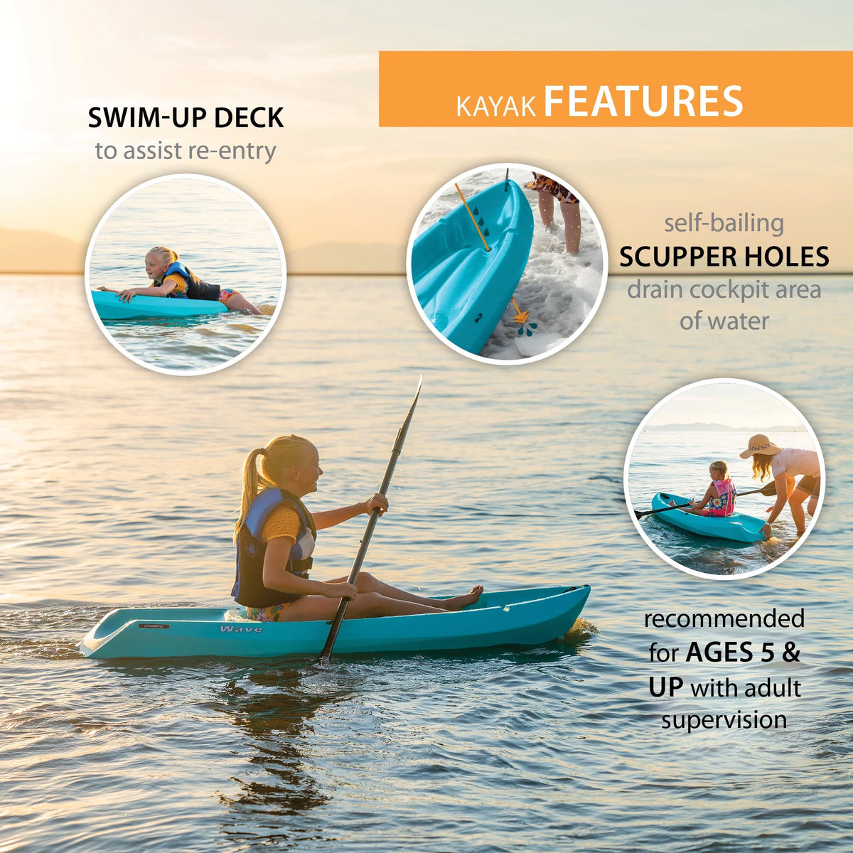 6 ft Youth Sit-on-Top Kayak H471738