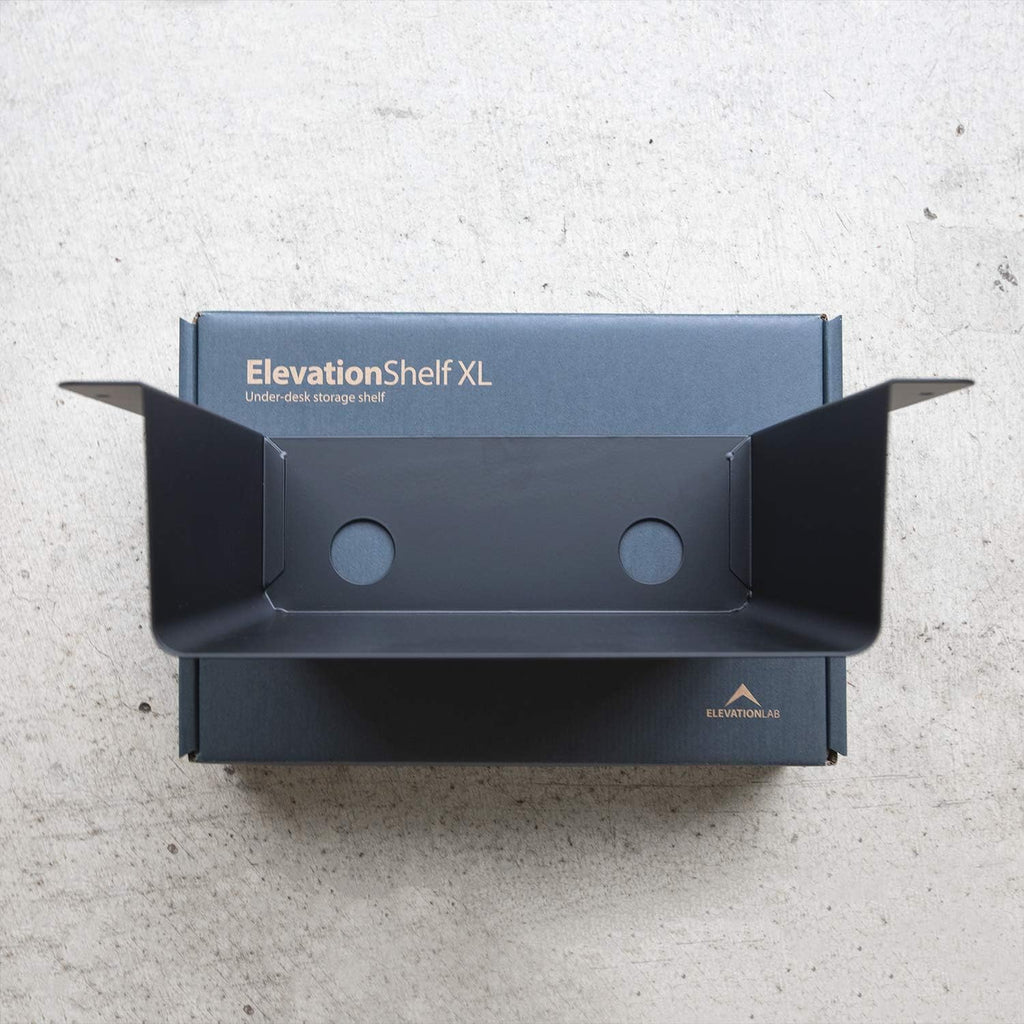 Welded Steel Matte Black Under Desk Storage Shelf Pack of 2 A136