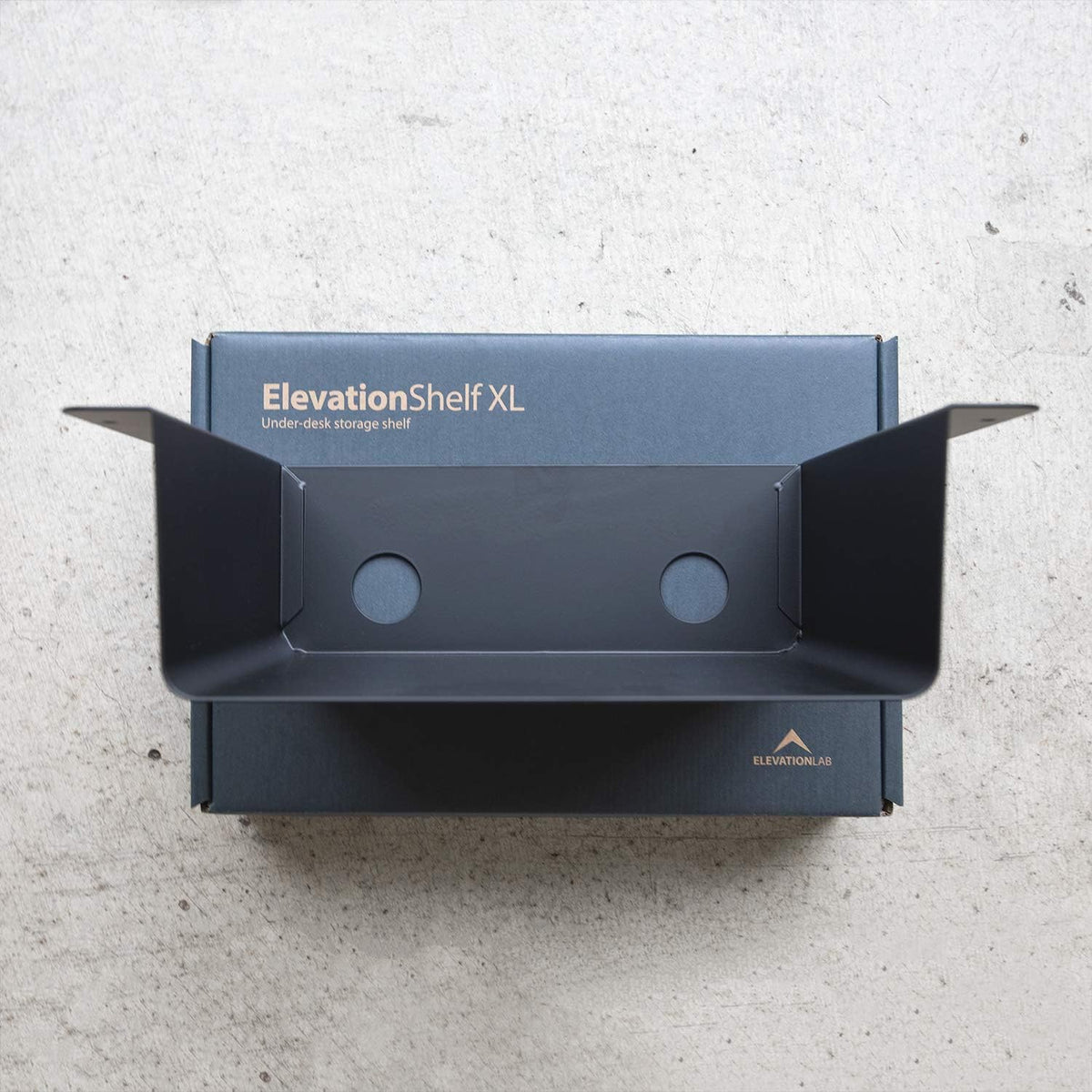 Welded Steel Matte Black Under Desk Storage Shelf Pack of 2 A136