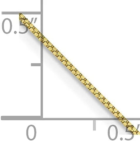 Solid 10k Yellow Gold 0.9mm Box Chain - 18" Q3033