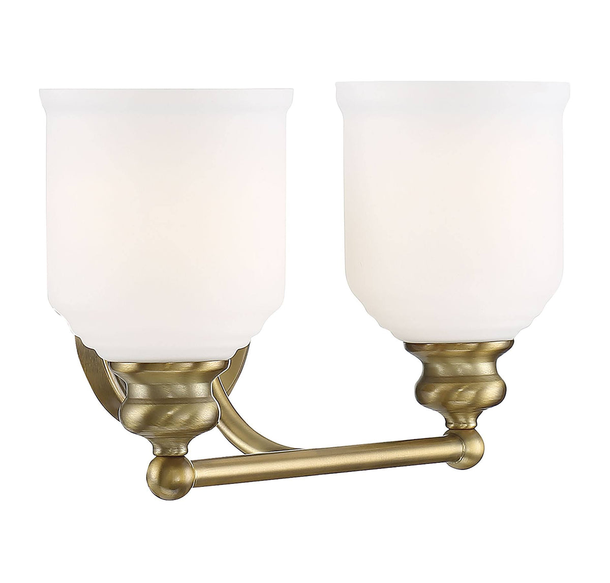 2 Light Warm Brass Bath Light S653397