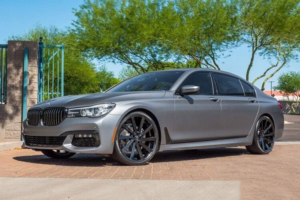 20 Inch Staggered Rims Set of 4 Gloss Black Wheels E907155