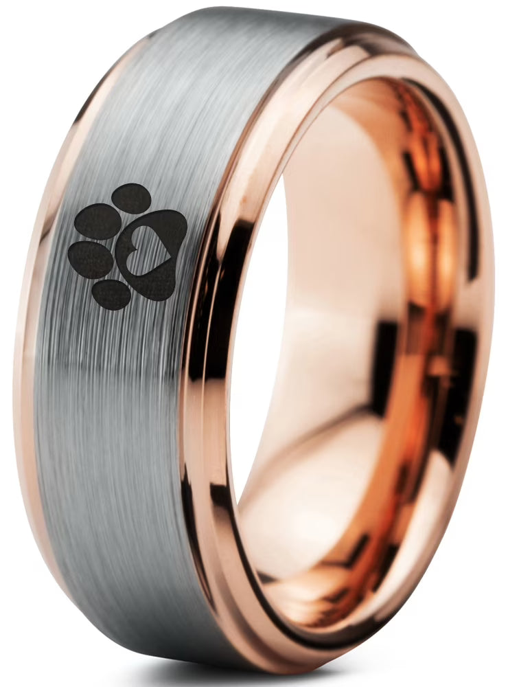 18k Rose Gold Tungsten Ring A85546