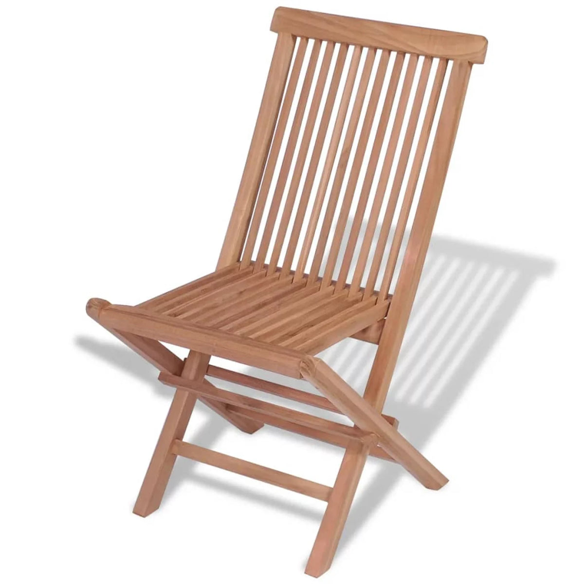 4 Piece Folding Teak Wood Dining Chairs J804685
