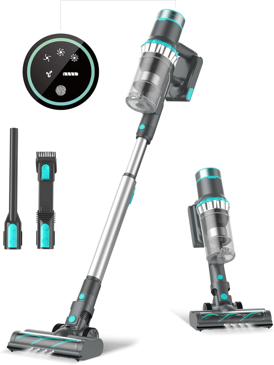 Cordless Stick Vacuum with 25Kpa Suction, 50mins Runtime, LED Display P8244