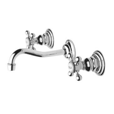 Satin Nickel Wall Mount Lavatory Faucet C695