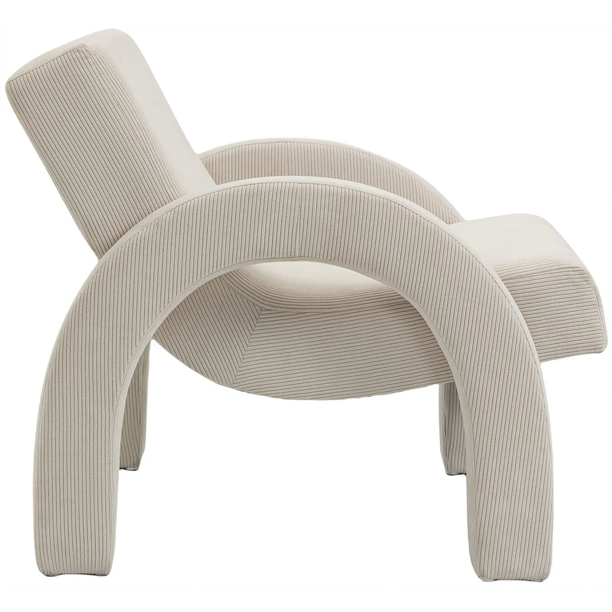 Cream Corduroy Accent Chair Z53517