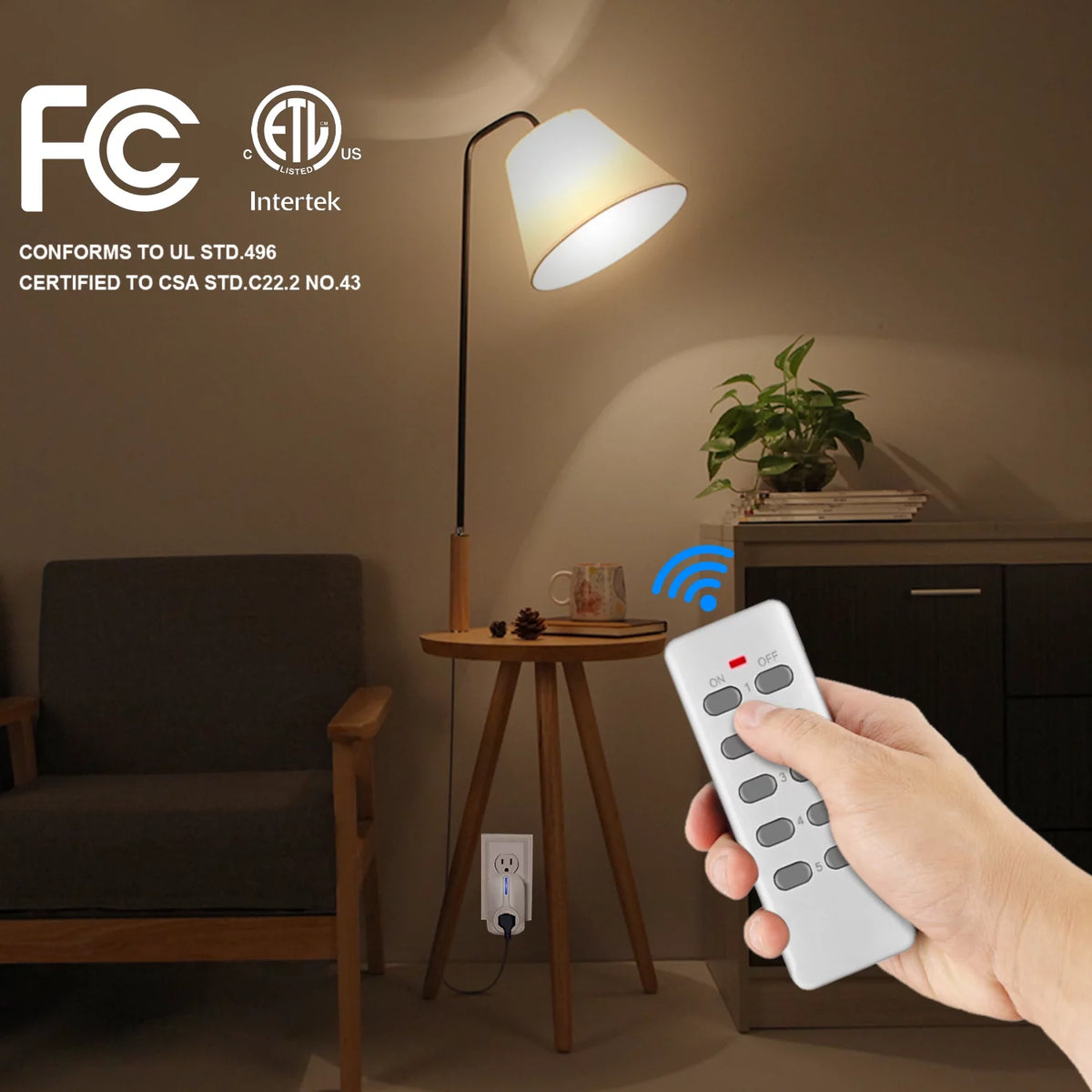 5 Pack Wireless Remote Control Power Outlet W862086