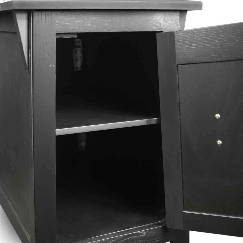 Slate Mission Cabinet End Table A2794