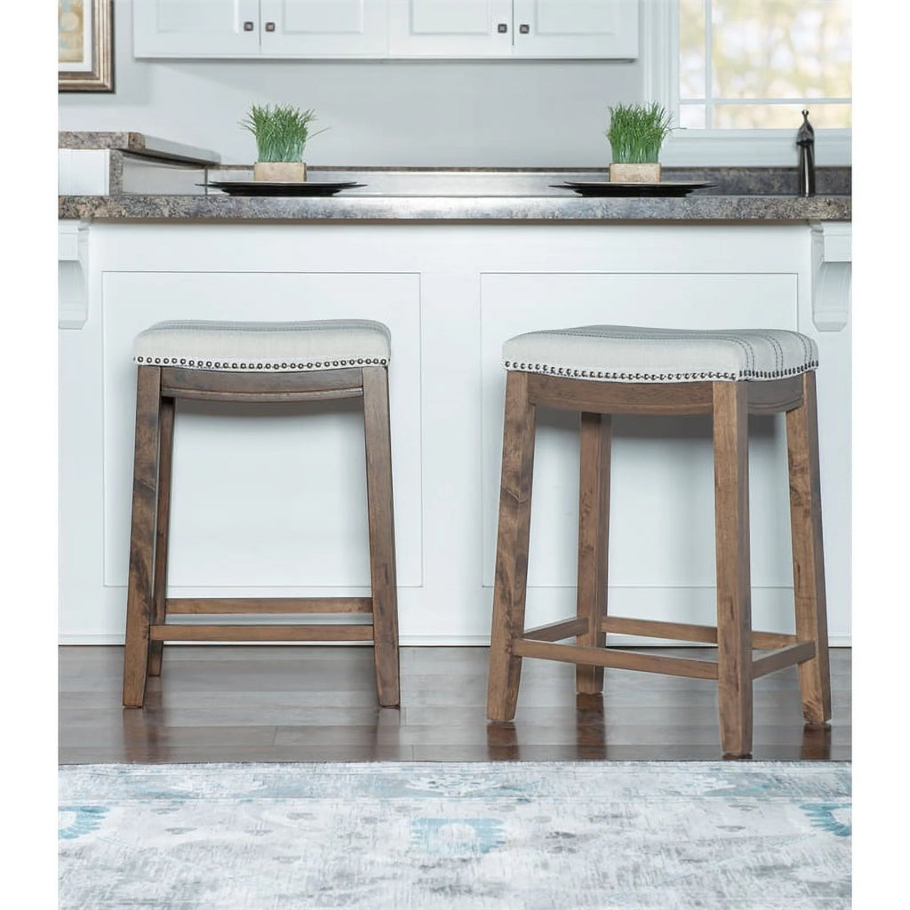 26" Wood Counter Stool Set O48757