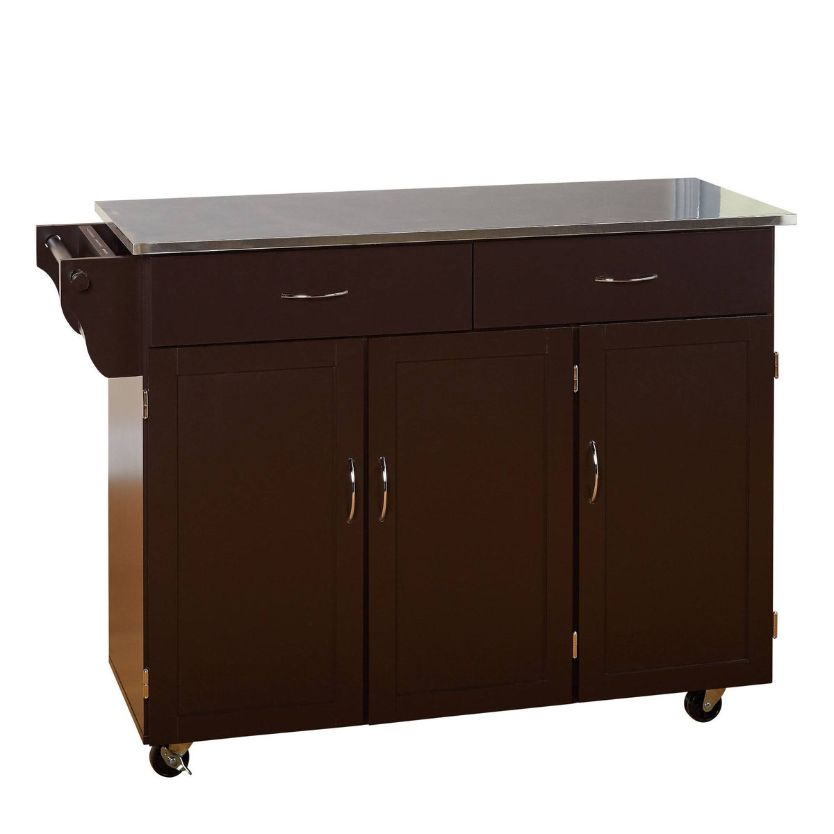 Extra Large Kitchen Cart with Stainless Steel Top Z78092