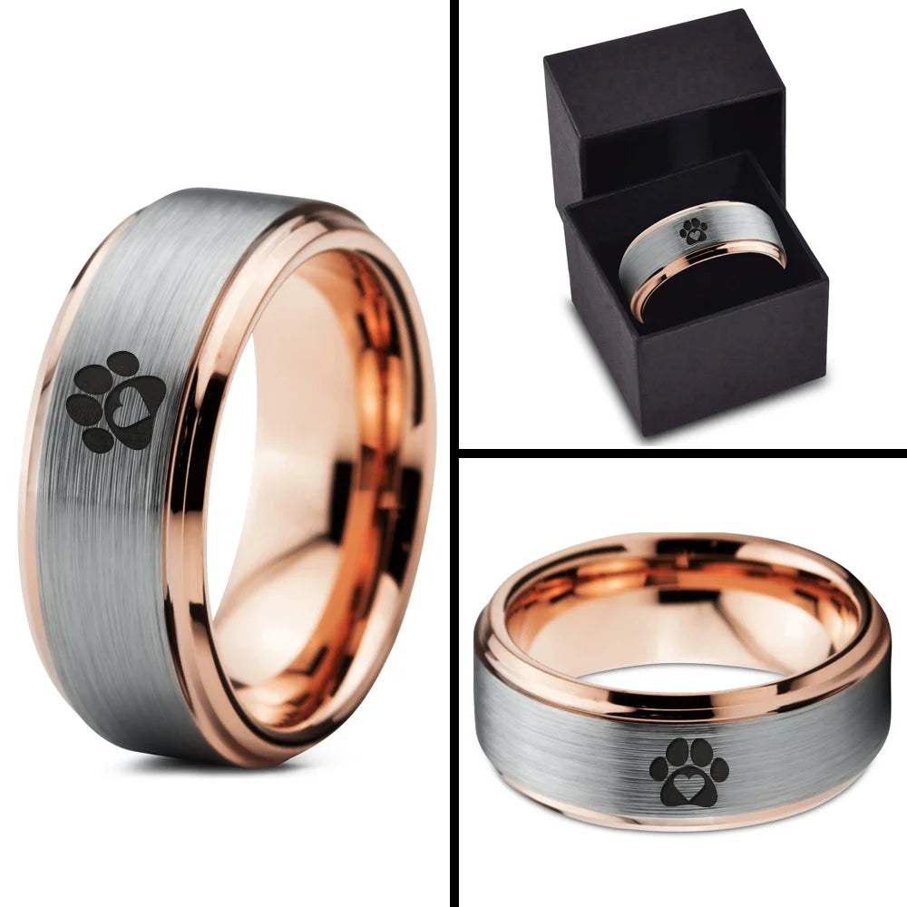 18k Rose Gold Tungsten Ring A85546