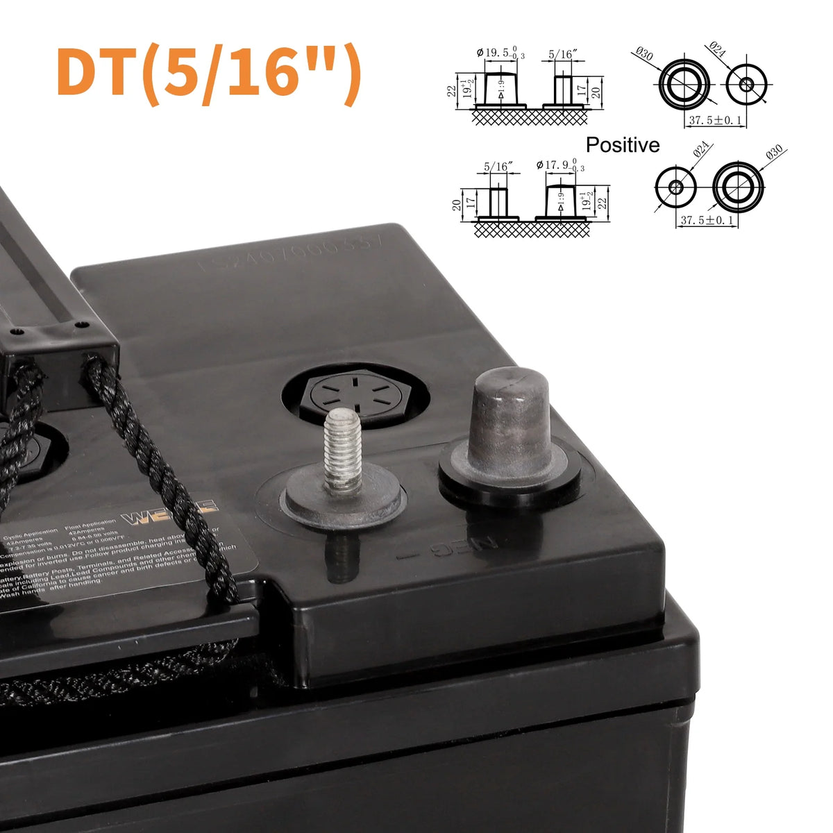 6V 210ah Deep Cycle AGM Battery Q2942