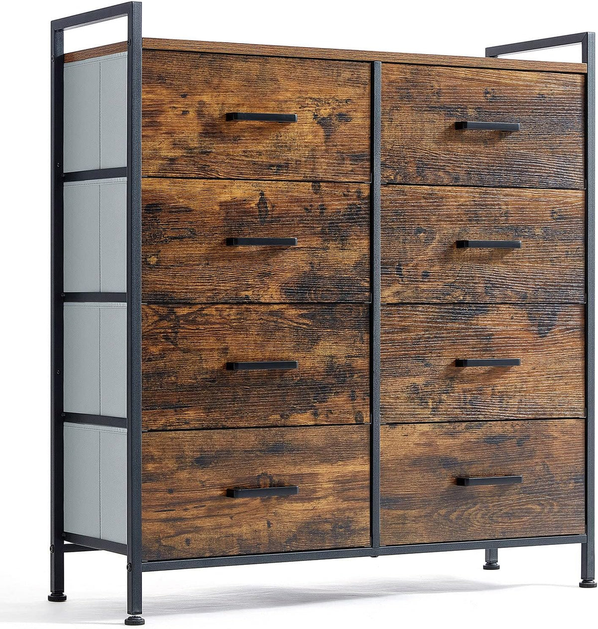 8 Drawer Wood Dresser with Metal Frame C86038