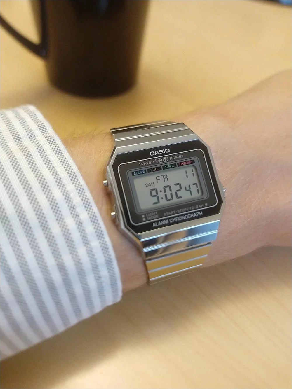 Slim Digital Stainless Steel Watch U82156