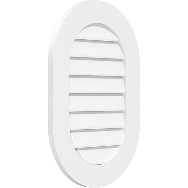Vertical Round Ended Surface Mount PVC Gable Vent U839802