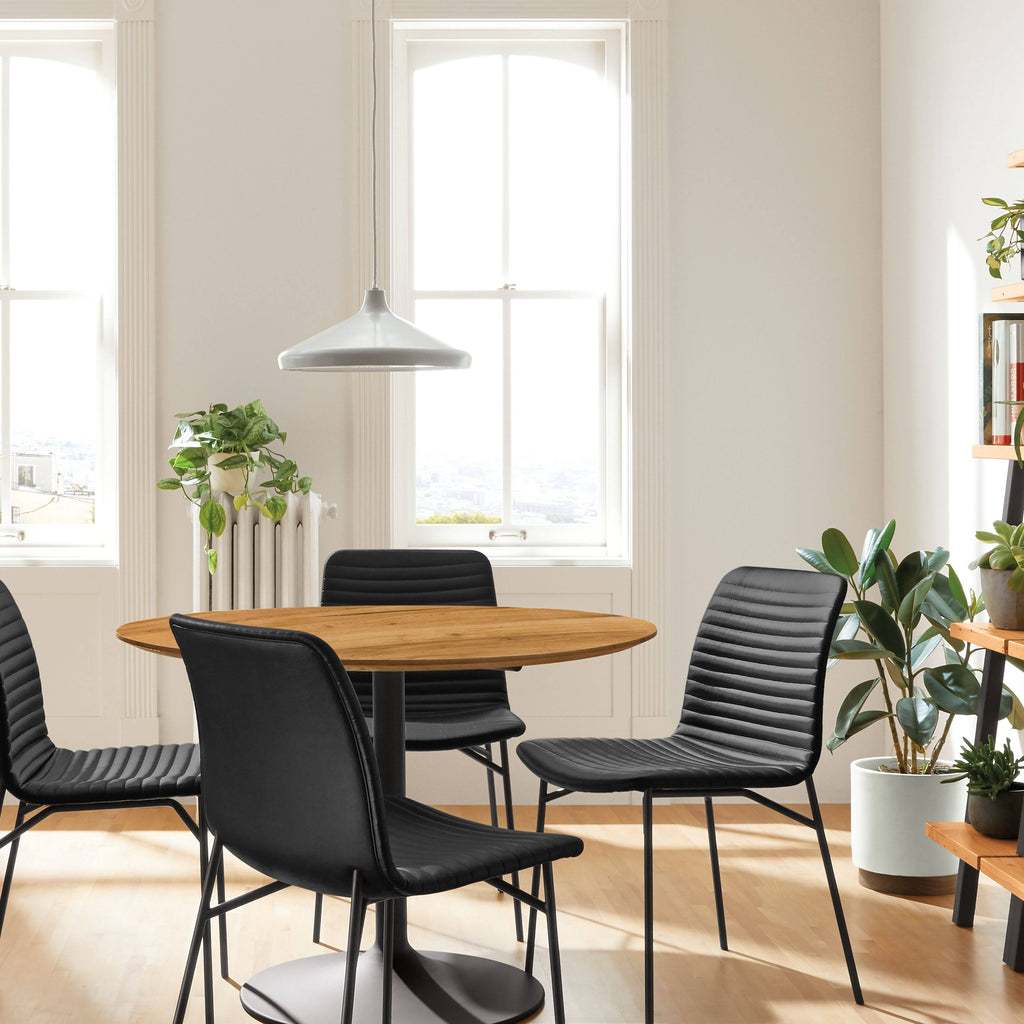 Modern Cato Side Chair in Grey with Chrome Frame H66459