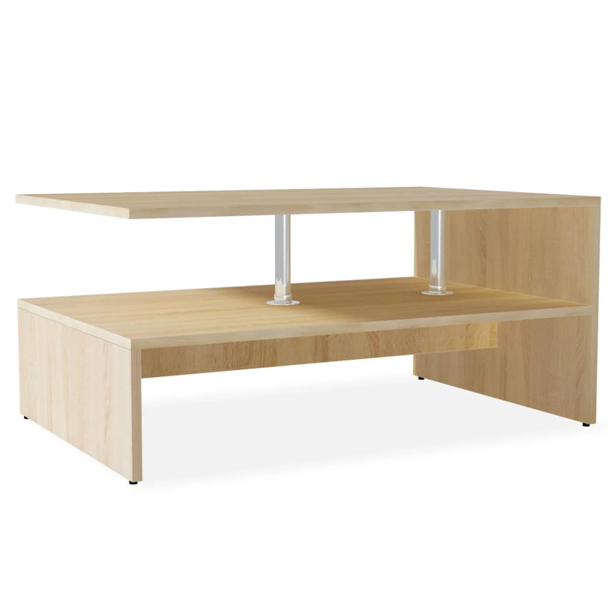Oak Coffee Table with Storage Shelf U902