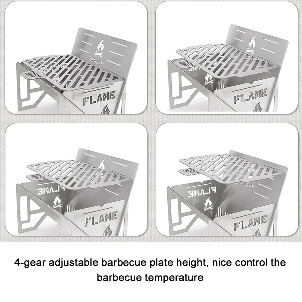 Camping Detachable Portable Stainless Steel Furnace B635356
