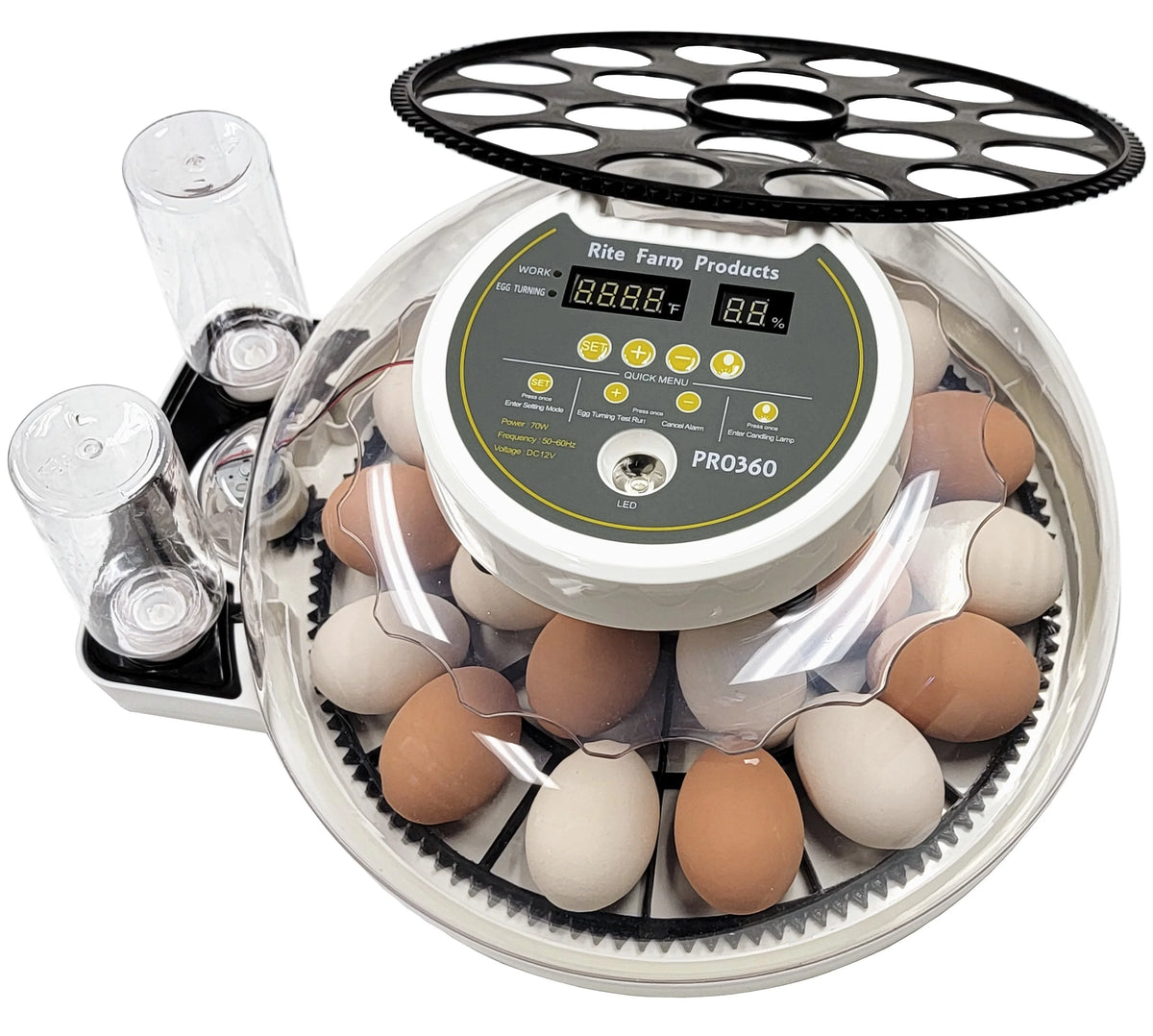 21 Egg Chicken Incubator & Hatcher & 2 Turner Trays S21623