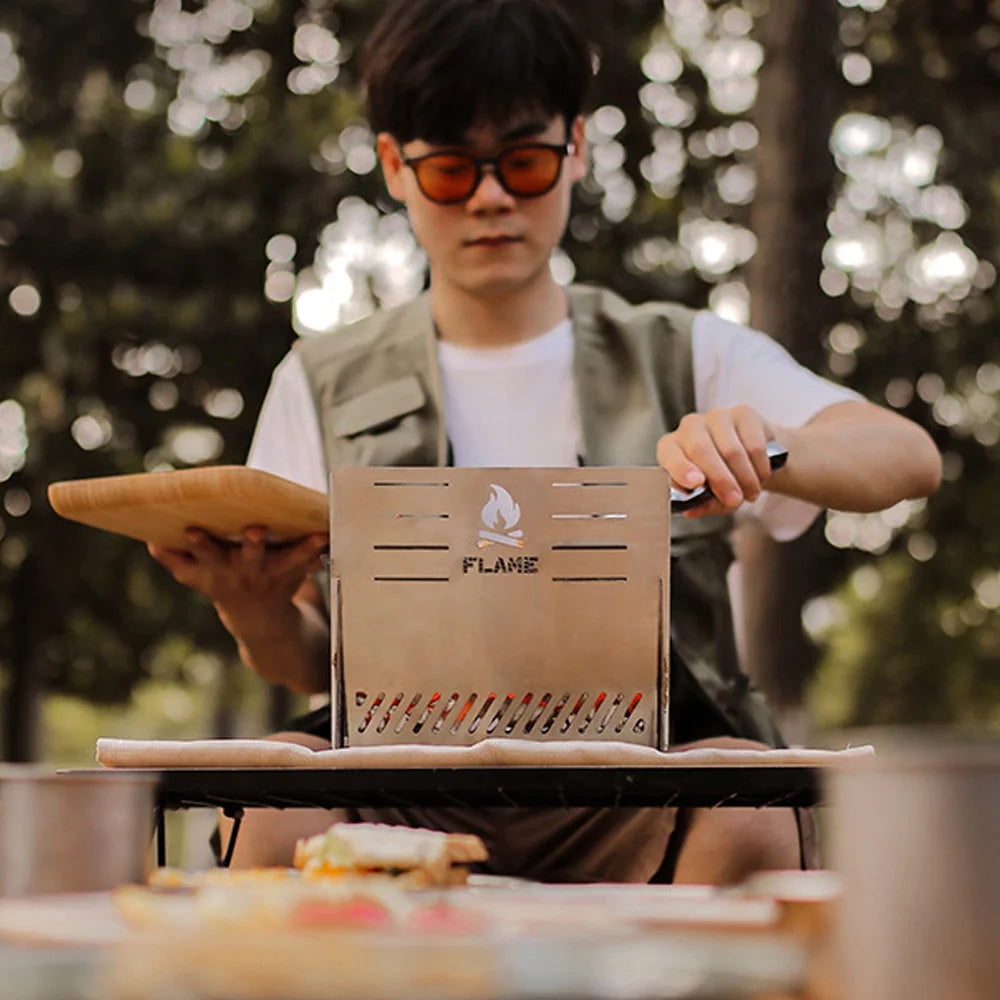 Camping Detachable Portable Stainless Steel Furnace B635356