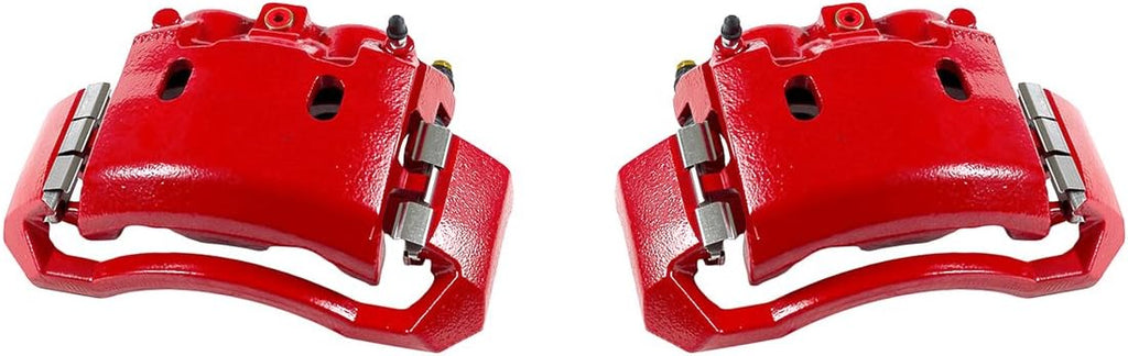 Red Powder Coated Semi-Loaded Caliper Assembly Pair Set O7020