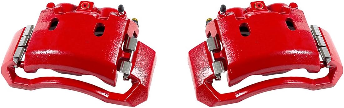 Red Powder Coated Semi-Loaded Caliper Assembly Pair Set O7020